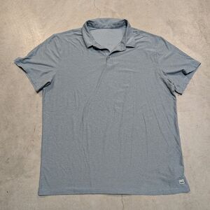 Vuori Polo Men's XXL Gray/Green Short Sleeve Stretch Preppy Casual